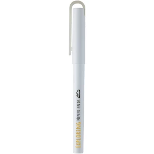 Gerecyclede PET plastic gelpen - Wit