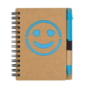 Glad notitieboekje Smile - Blauw