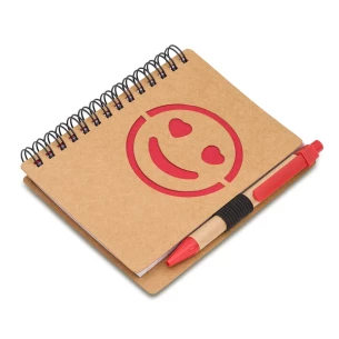 Glad notitieboekje Smile - Rood