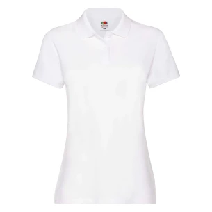 Fruit Of The Loom Premium Vrouwenpoloshirt - Wit