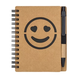 Glad notitieboekje Smile - Zwart