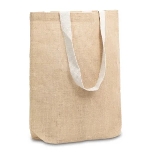 Jeco jute boodschappentas - Beige