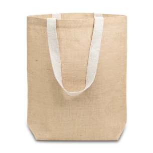 Jeco jute boodschappentas - Beige