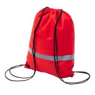 Sporttas met reflecterende tape - rood