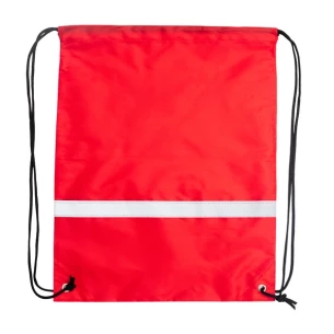Sporttas met reflecterende tape - rood