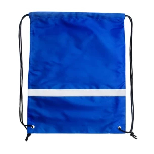 Sporttas met reflecterende tape - blauw