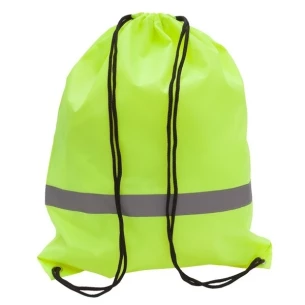 Sporttas met reflecterende tape - geel