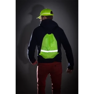 Sporttas met reflecterende tape - geel