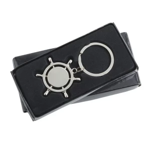 Stuur metalen sleutelhanger - Zilver