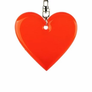 Hart reflecterende sleutelhanger