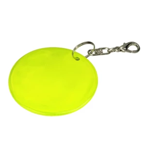 Glimlach reflecterende sleutelhanger - Geel