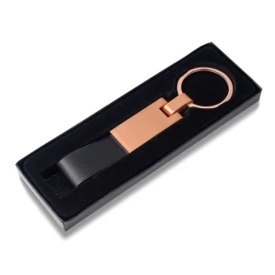 Rosa metalen sleutelhanger - Zwart