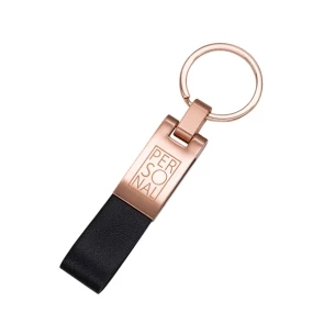 Rosa metalen sleutelhanger - Zwart