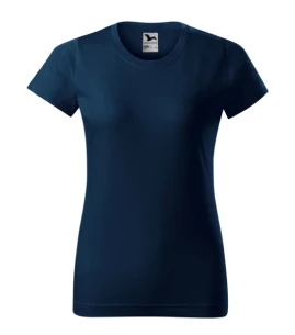 Basic T-shirt voor dames - marineblauw