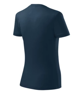 Basic T-shirt voor dames - marineblauw