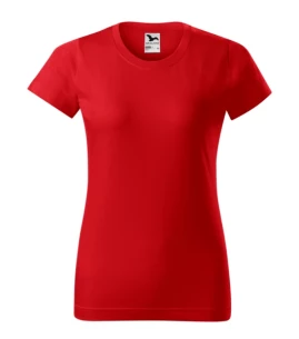 Basic T-shirt voor dames - Rood
