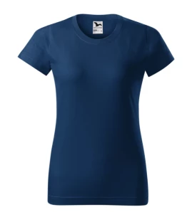 Basic dames-T-shirt - Donkerblauw