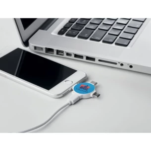 3-in-1 kabeladapter - LIGO CABLE - wit