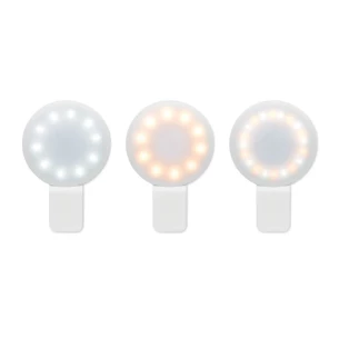 LED selfie licht met clip - PINNY- wit