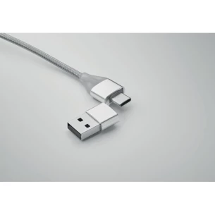 Kabel ładujący 4 w 1 typu C - BLUE - Srebrny
