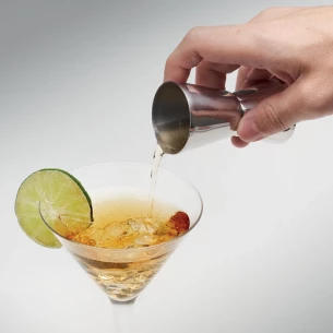 Stalen barman maatbeker - FRIZEN - mat zilver