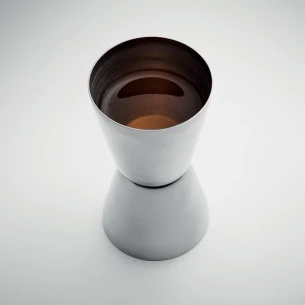 Stalen barman maatbeker - FRIZEN - mat zilver