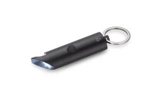 Zaklamp met sleutelhanger en opener LATARO - Zwart
