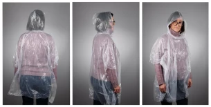 FLUXY regenponcho - Wit