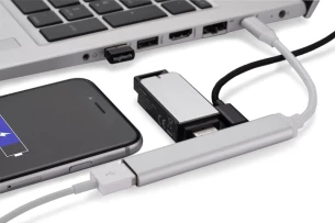 USB HUB splitter - ROSKO - Zilver