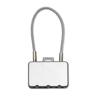 Bagage hangslot. - THREECODE - zilver mat