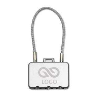 Bagage hangslot. - THREECODE - zilver mat
