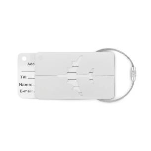 FLY TAG bagagelabel - zilver mat