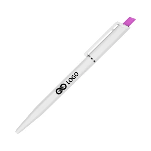 Witte balpen Roma - Roze