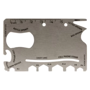 Multifunctioneel gereedschap Dalton, 9 functies - Zilver