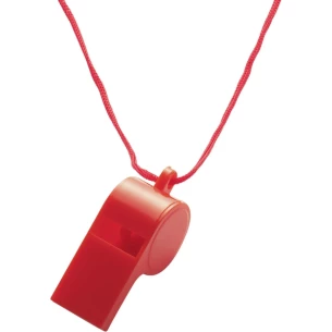 Fluitje met koord - Rood