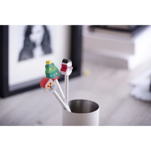 Kerstpotlood met gum - Wit