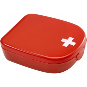 Verbanddoos in plastic verpakking, 5 el. - Rood