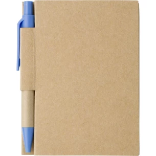 Eco1 notitieblok met pen - Blauw