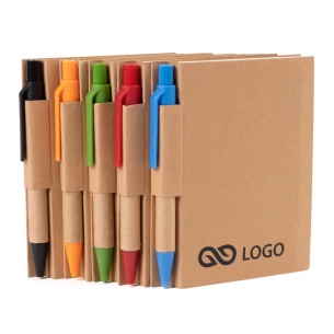 Eco1 notitieblok met pen - Blauw