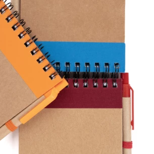 Eco2 notitieblok met pen - Rood