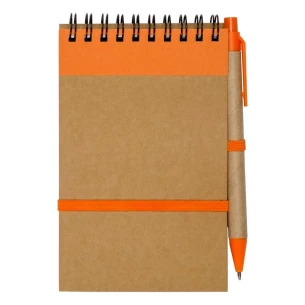 Eco2 notitieblok met pen - Oranje