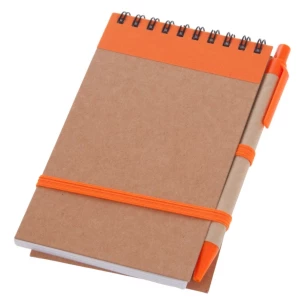 Eco2 notitieblok met pen - Oranje