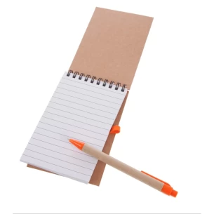 Eco2 notitieblok met pen - Oranje