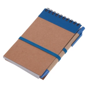Eco2 notitieblok met pen - Blauw