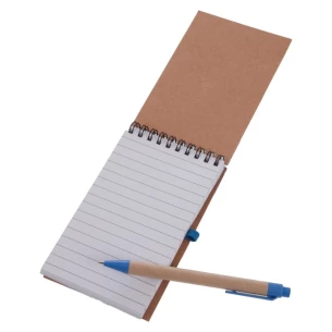 Eco2 notitieblok met pen - Blauw