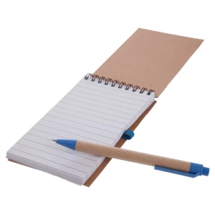 Eco2 notitieblok met pen - Blauw
