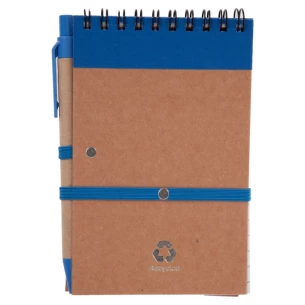 Eco2 notitieblok met pen - Blauw