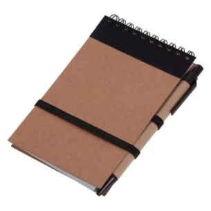 Eco2 notitieblok met pen - Zwart