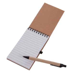 Eco2 notitieblok met pen - Zwart