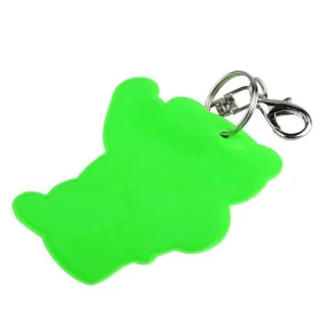 Reflecterende teddybeer sleutelhanger - Groen